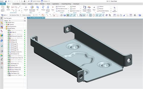 sheet metal bracket nx solidowrks|advanced sheet metal design nx cad.